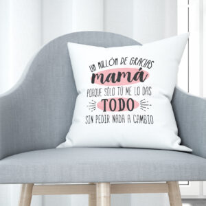 Cojín tacto algodón - Un millón de gracias mamá