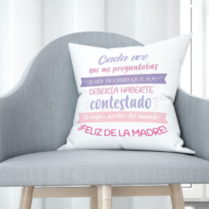 Cojín tacto algodón - Cada vez que me preguntabas ¿quien te crees que soy?...