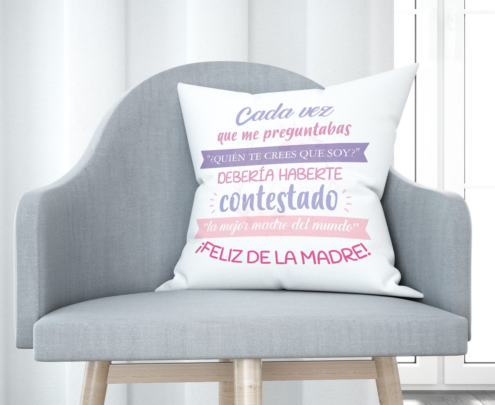 Cojín tacto algodón - Cada vez que me preguntabas ¿quien te crees que soy?...