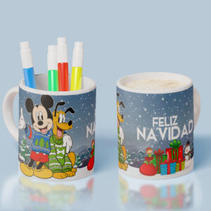 Taza Navidad Mickey y Pluto 11