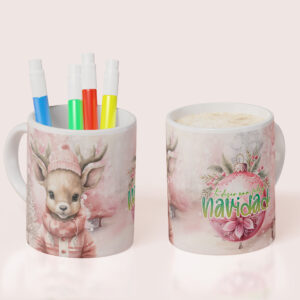 Taza Navidad Rosa 06