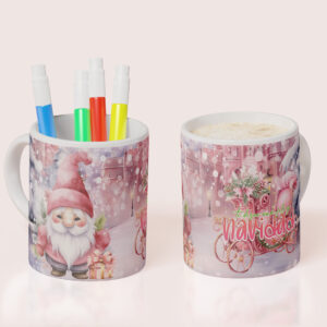 Taza Navidad Rosa 08