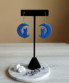 Pendientes "CatMoon Blue Matte"