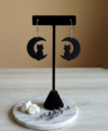 Pendientes "CatMoon Noir Matte"