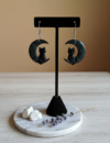 Pendientes "CatMoon Noir"