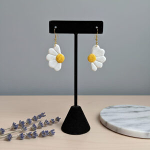 Pendientes "Media Suerte con textura"