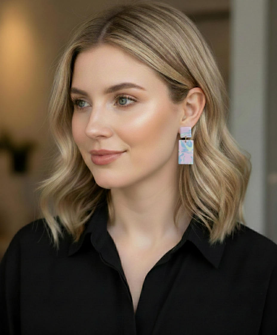 modelo pendientes nube de azucar