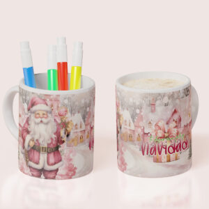 Taza Navidad Rosa 01