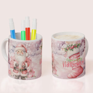 Taza Navidad Rosa 04