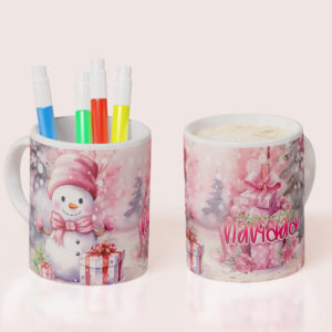 Taza Navidad Rosa 07