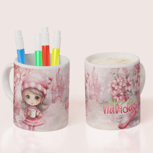 Taza Navidad Rosa 11