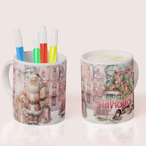 Taza Navidad Rosa 12